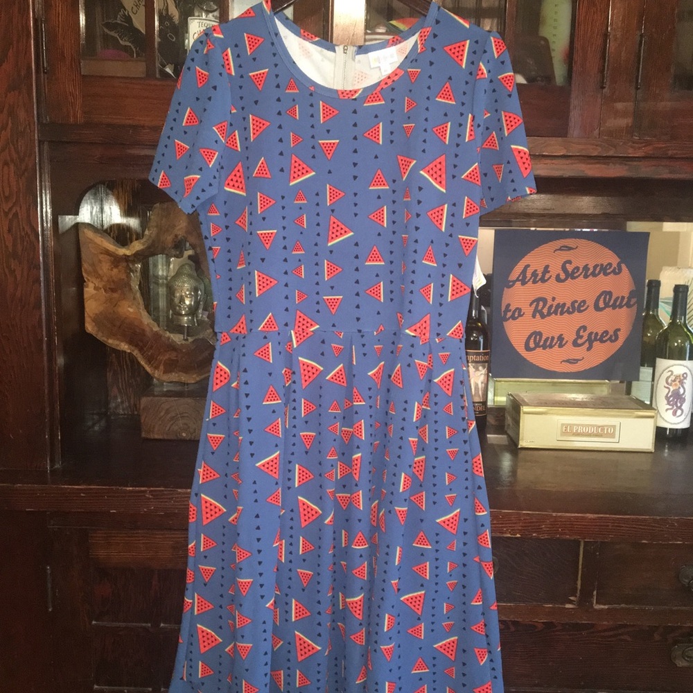 Watermelon print LulaRoe Amelia dress